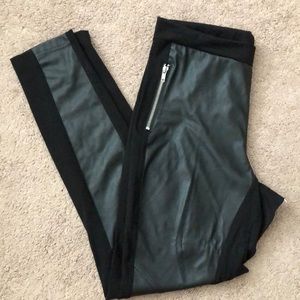 Black H&M Faux Leather Leggings